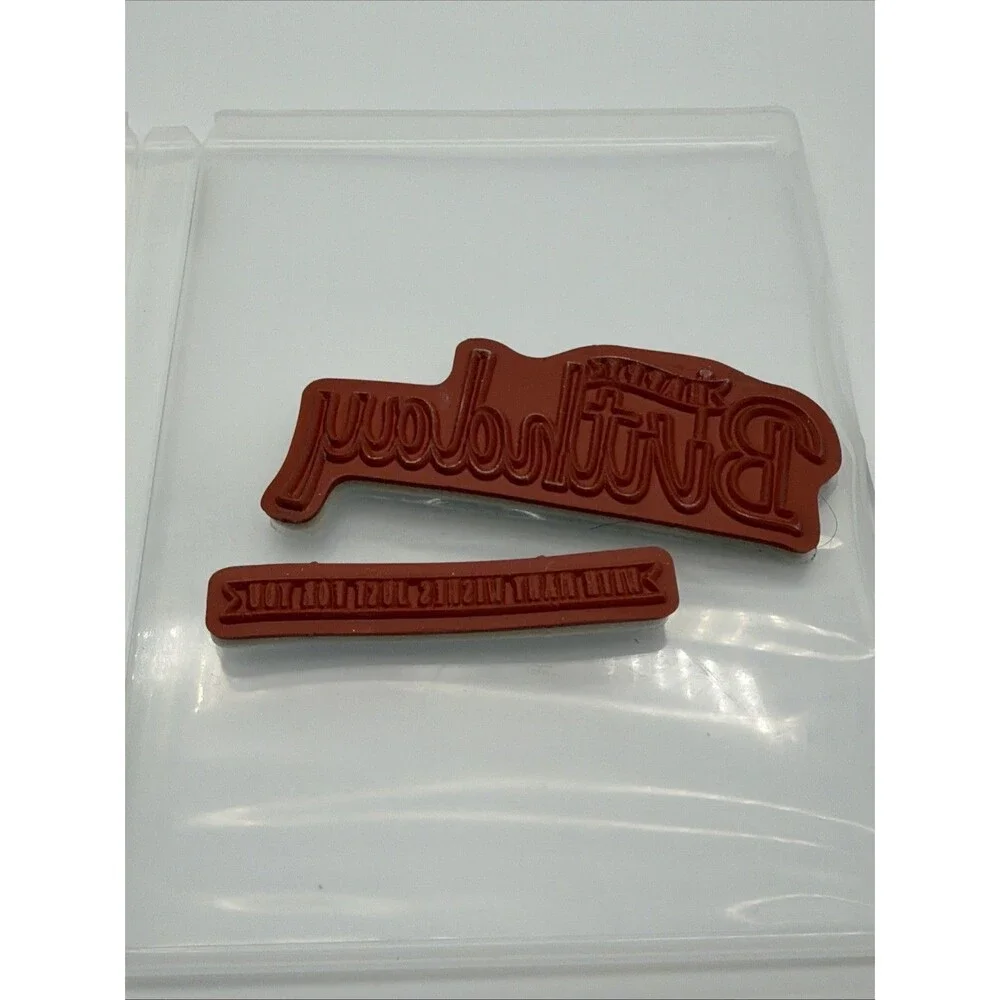 Stampin’ Up! Birthday Wishes For You Stamp Set #145742 Cling Red Rubber